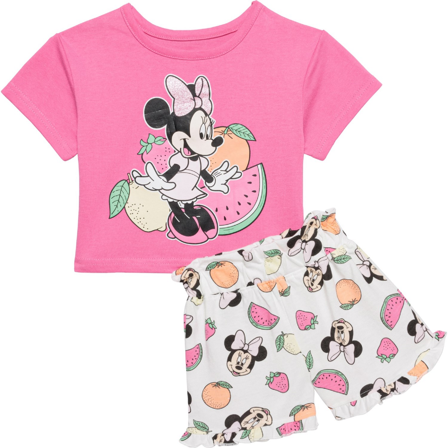 Disney Infant Girls Minnie Mouse T-Shirt and Shorts Set - Short Sleeve