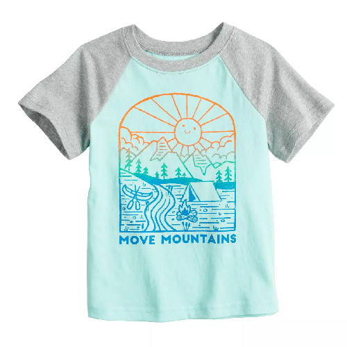 Toddler Boy Jumping Beans® "Move Mountains" Raglan Tee