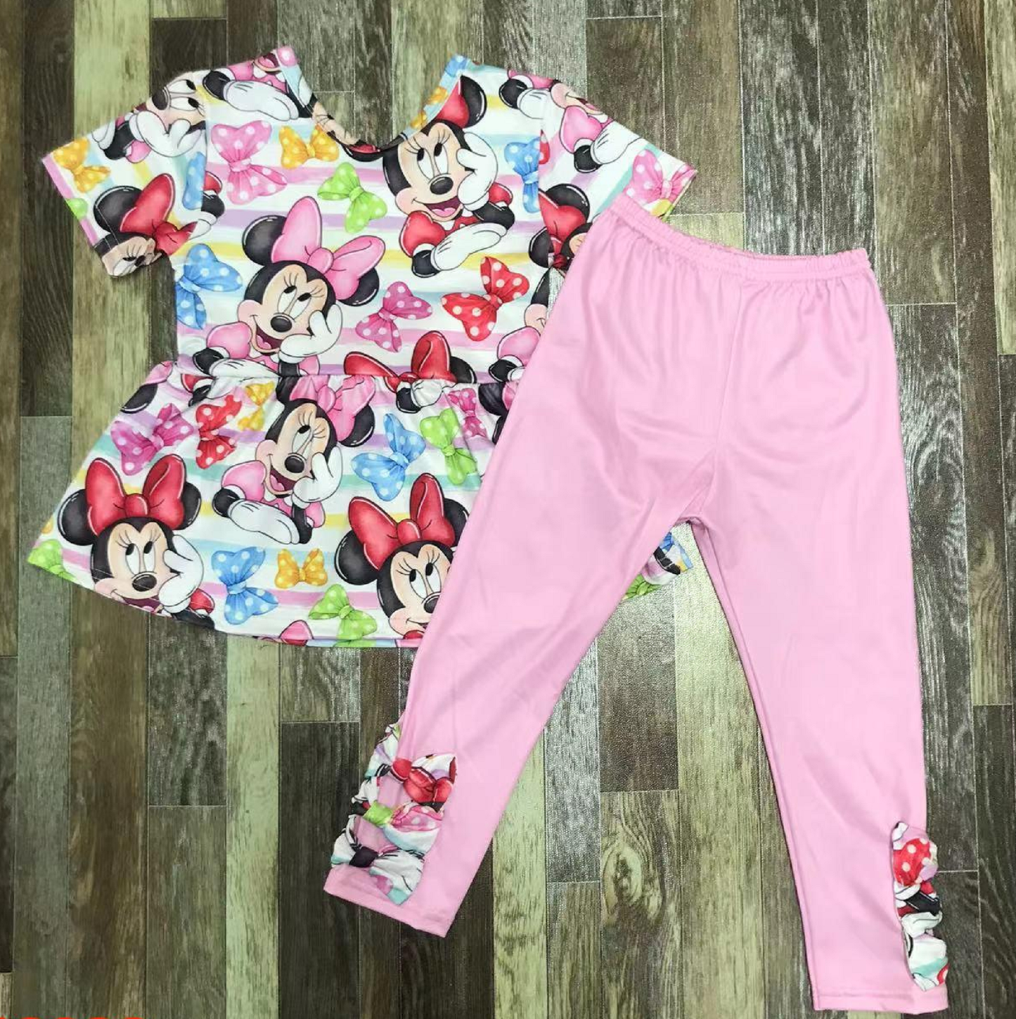 Fun Bow Set Pink Pants