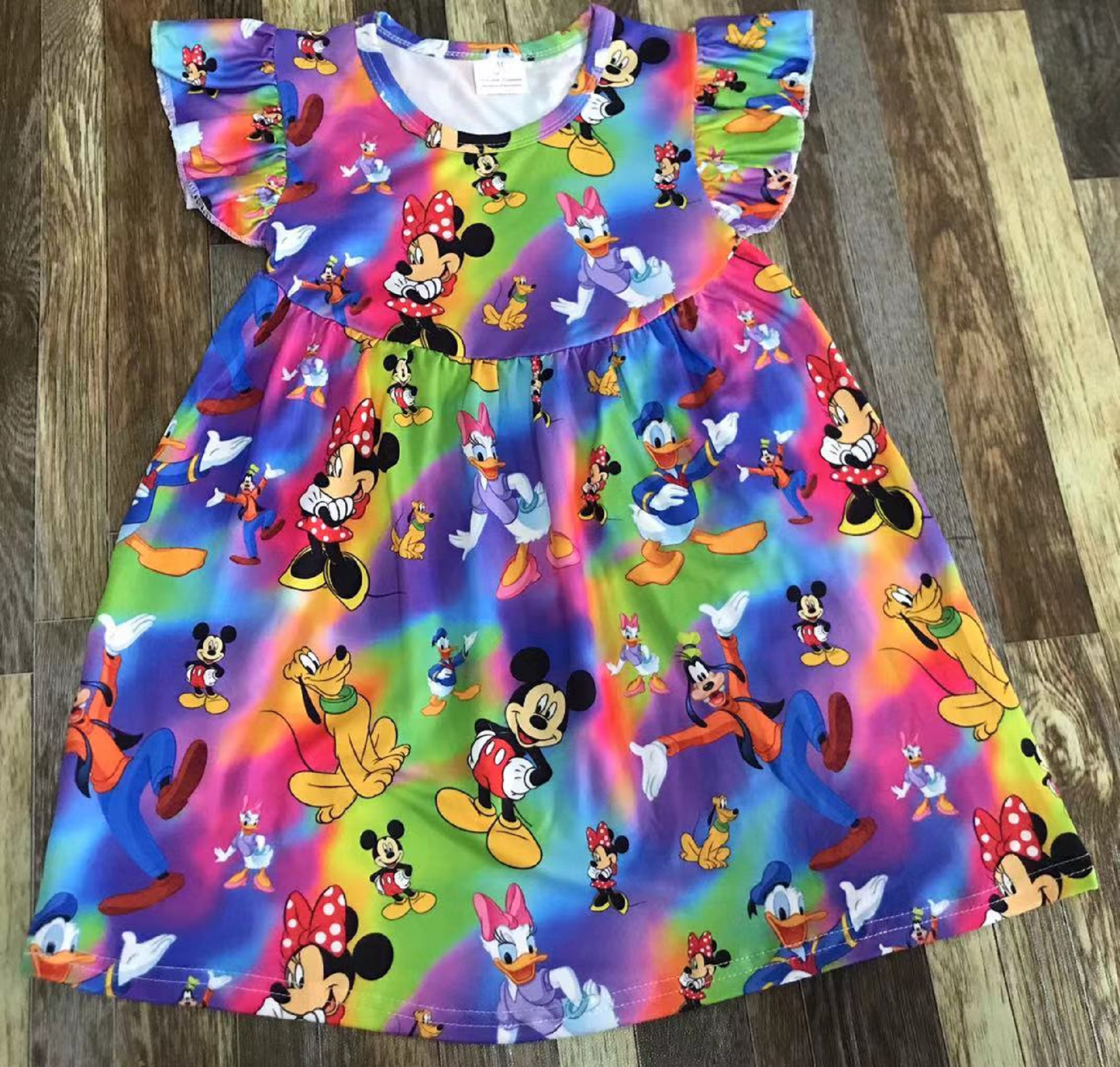 Rainbow Mouse Short Sleeve Dress