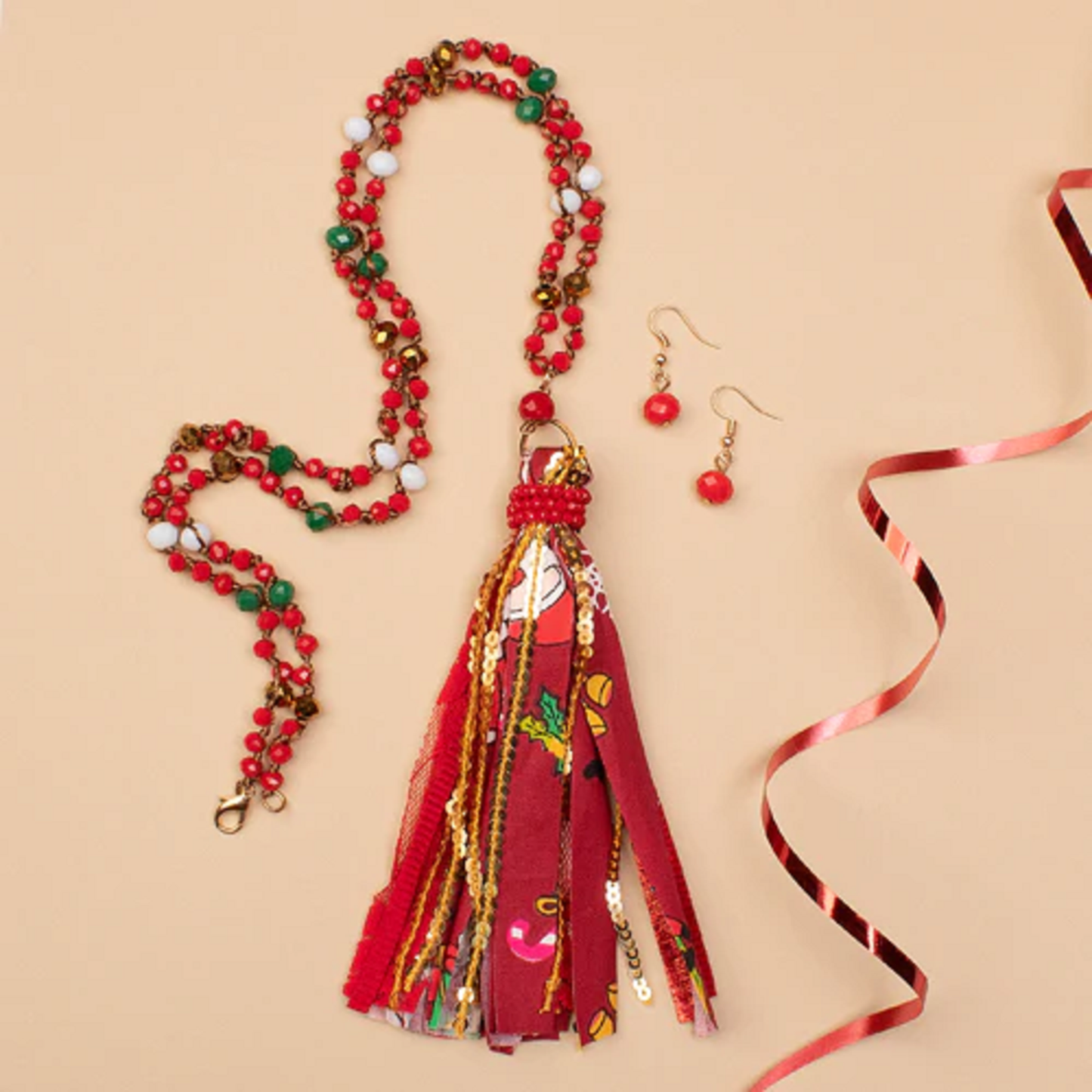 Christmas Tassel Necklace