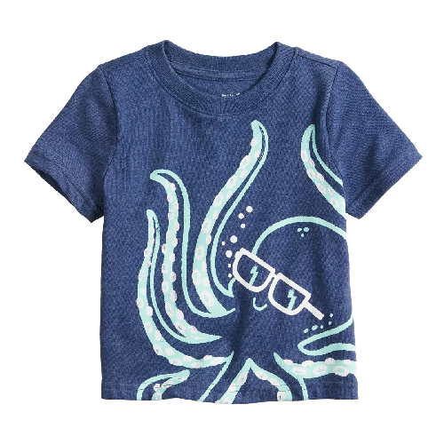 Baby Boy Jumping Beans® Softest Blue Octopus Graphic Tee