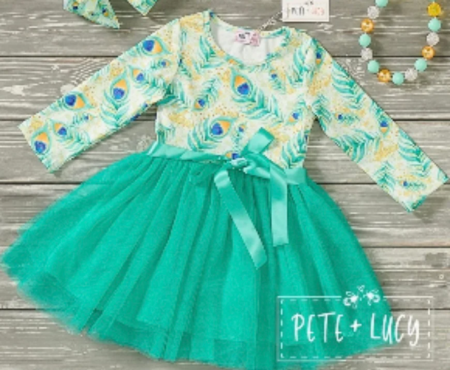 Pete + Lucy Beautiful Peacock Tulle Dress