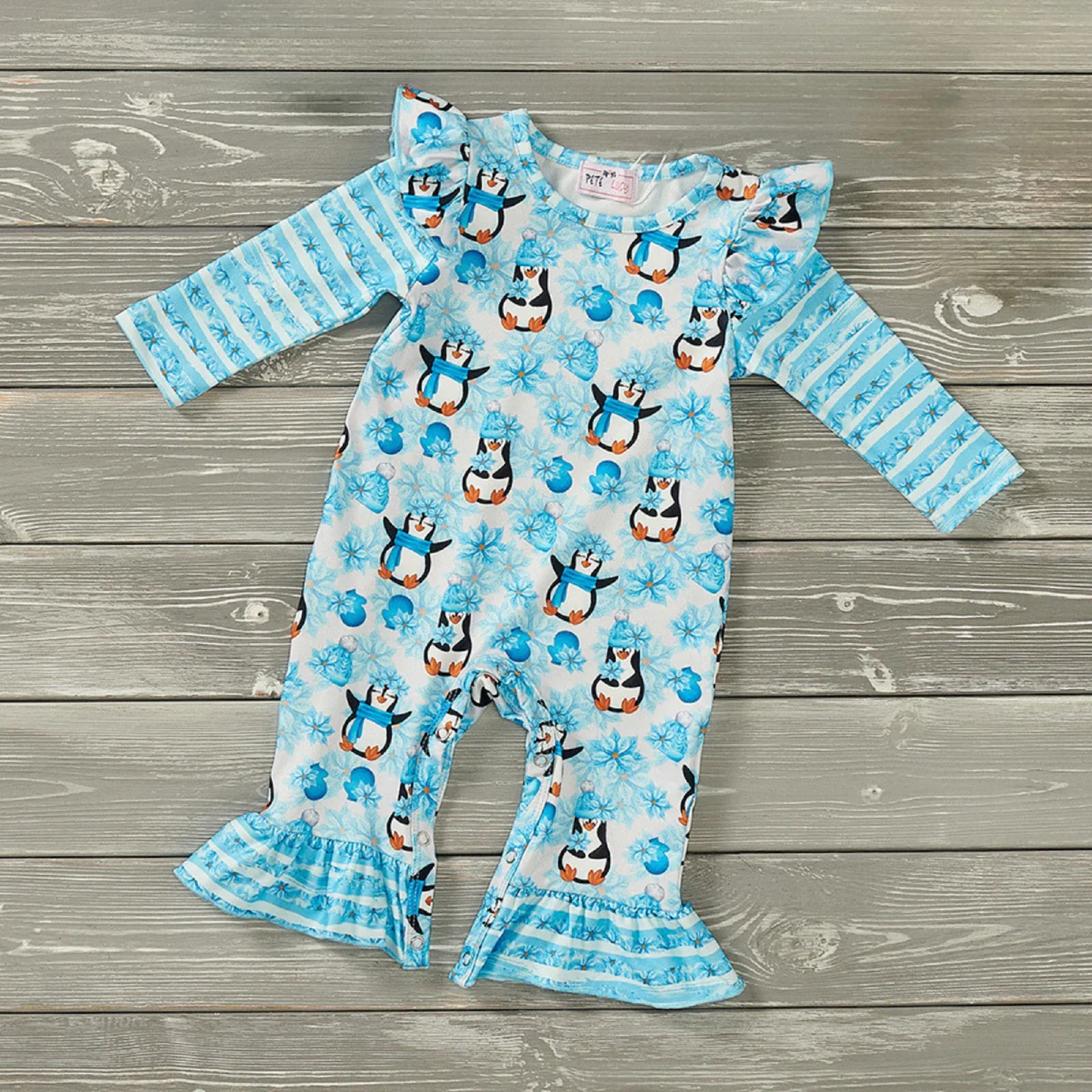 Pete + Lucy Playful Penguin Romper