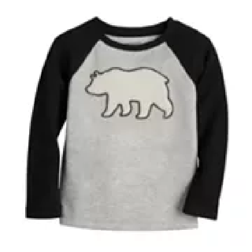 Toddler Boy Jumping Beans® Reverse Flatback Raglan Tee Polar Bear 12 Months