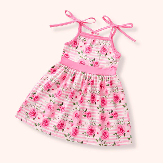 Pete + Lucy Pink Posies Sleeveless Dress