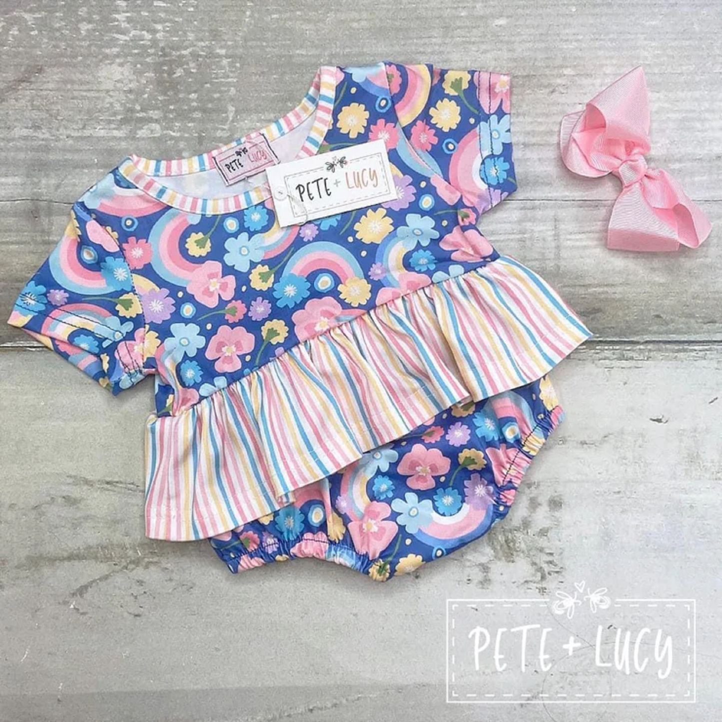 Pete + Lucy Rainbow Bright Romper