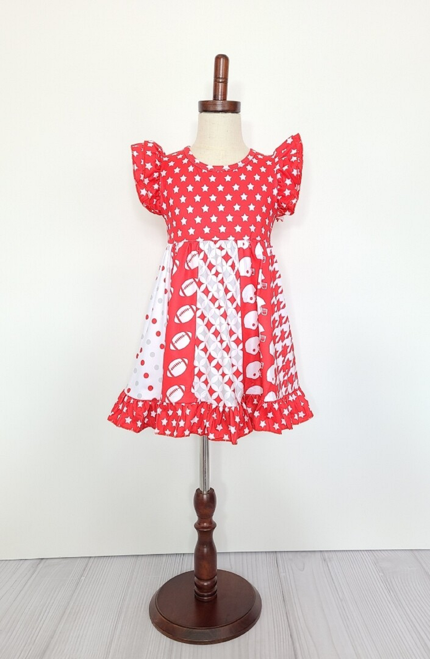 Red Football Star Girl Dress