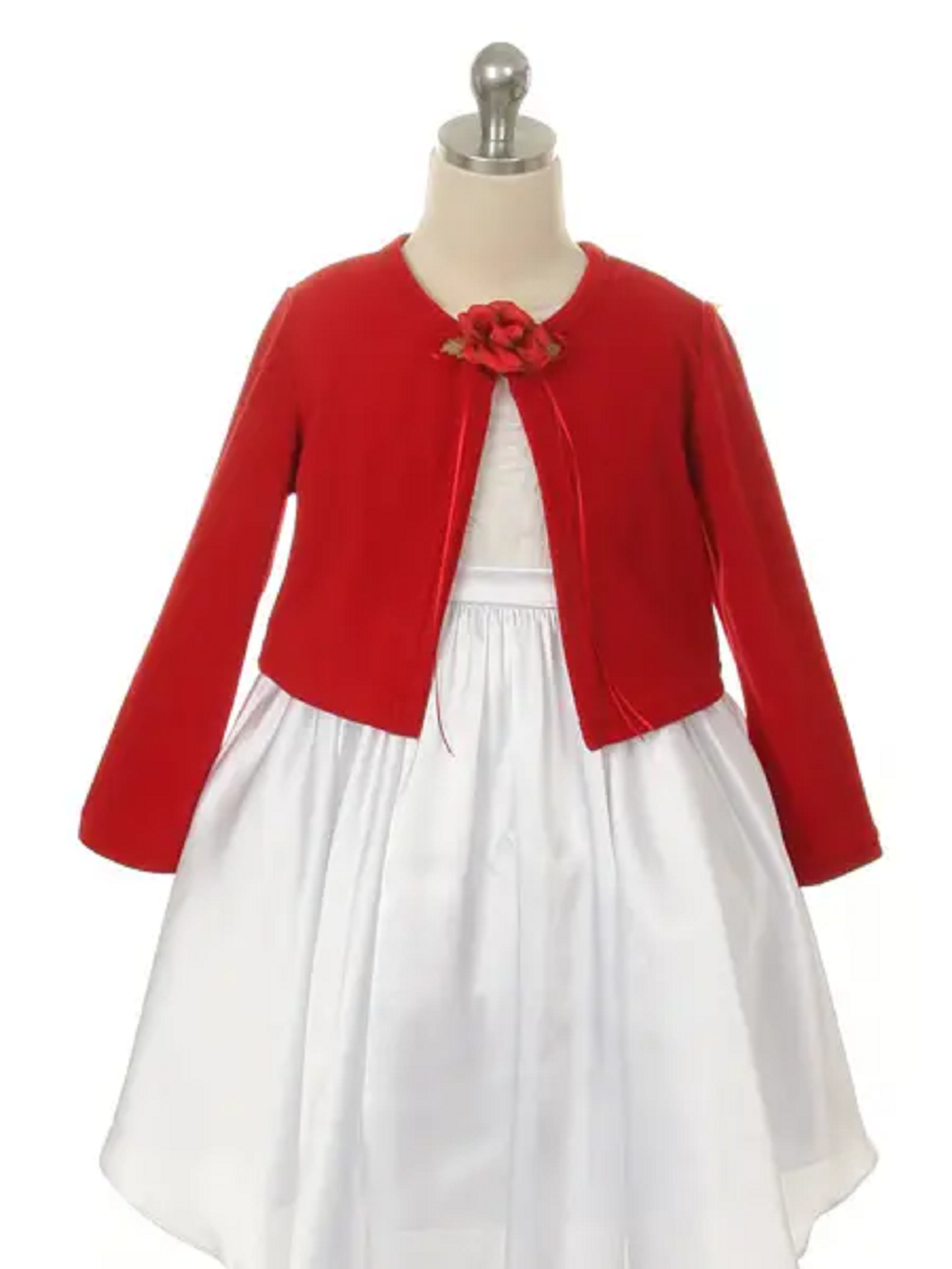 Girls Red Plain Bolero/Shrug