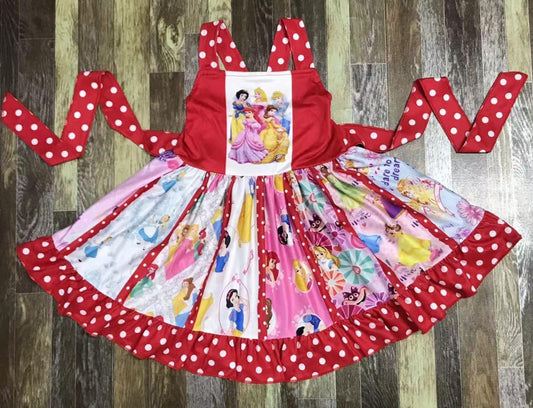 Classic Princess Red Twirl Dress