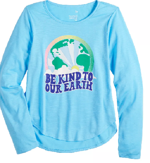 Girls SO® Graphic Tee Be Kind XXS 4/5 Long Sleeve