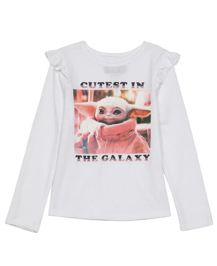 Toddler Girls Cutest In The Galaxy Baby Yoda Long Sleeve T-shirt