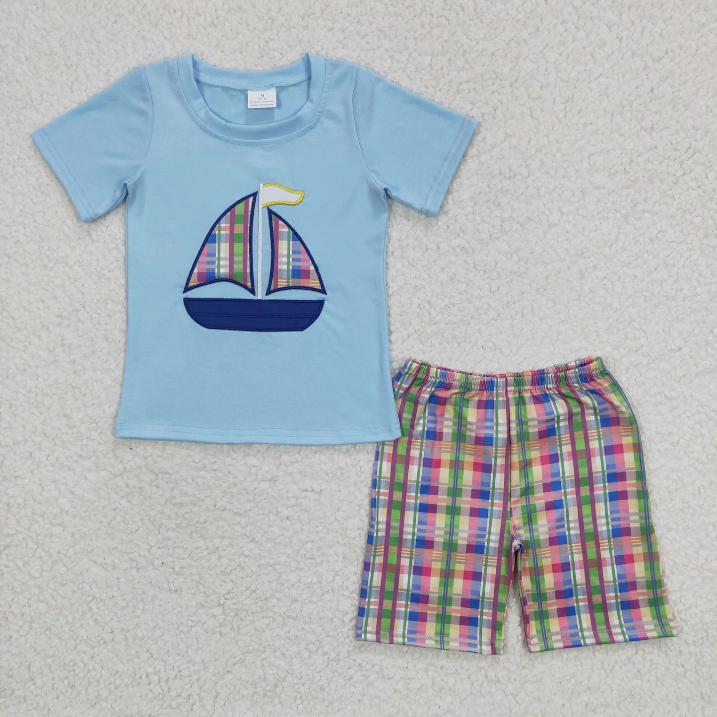 Boys Sailboat Short Set