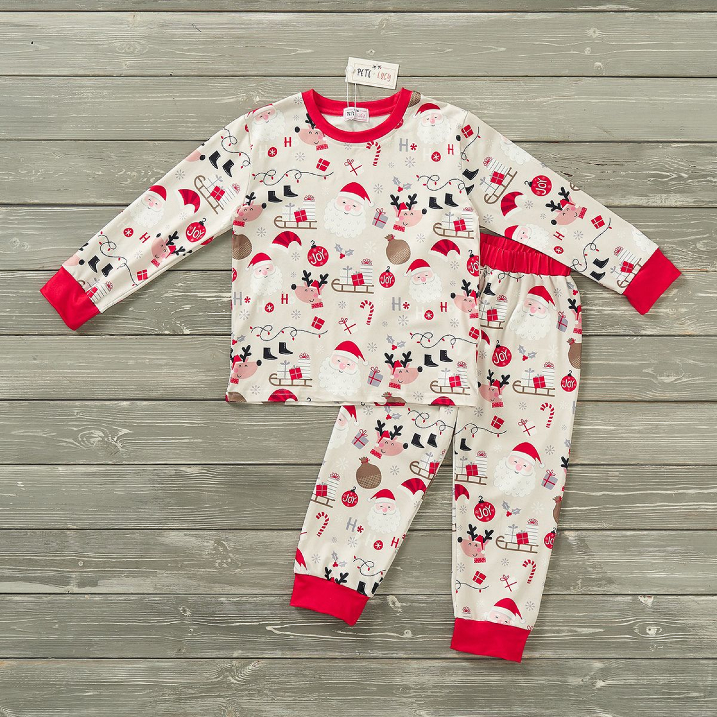 Pete + Lucy Santa's Sleigh Loungewear Set