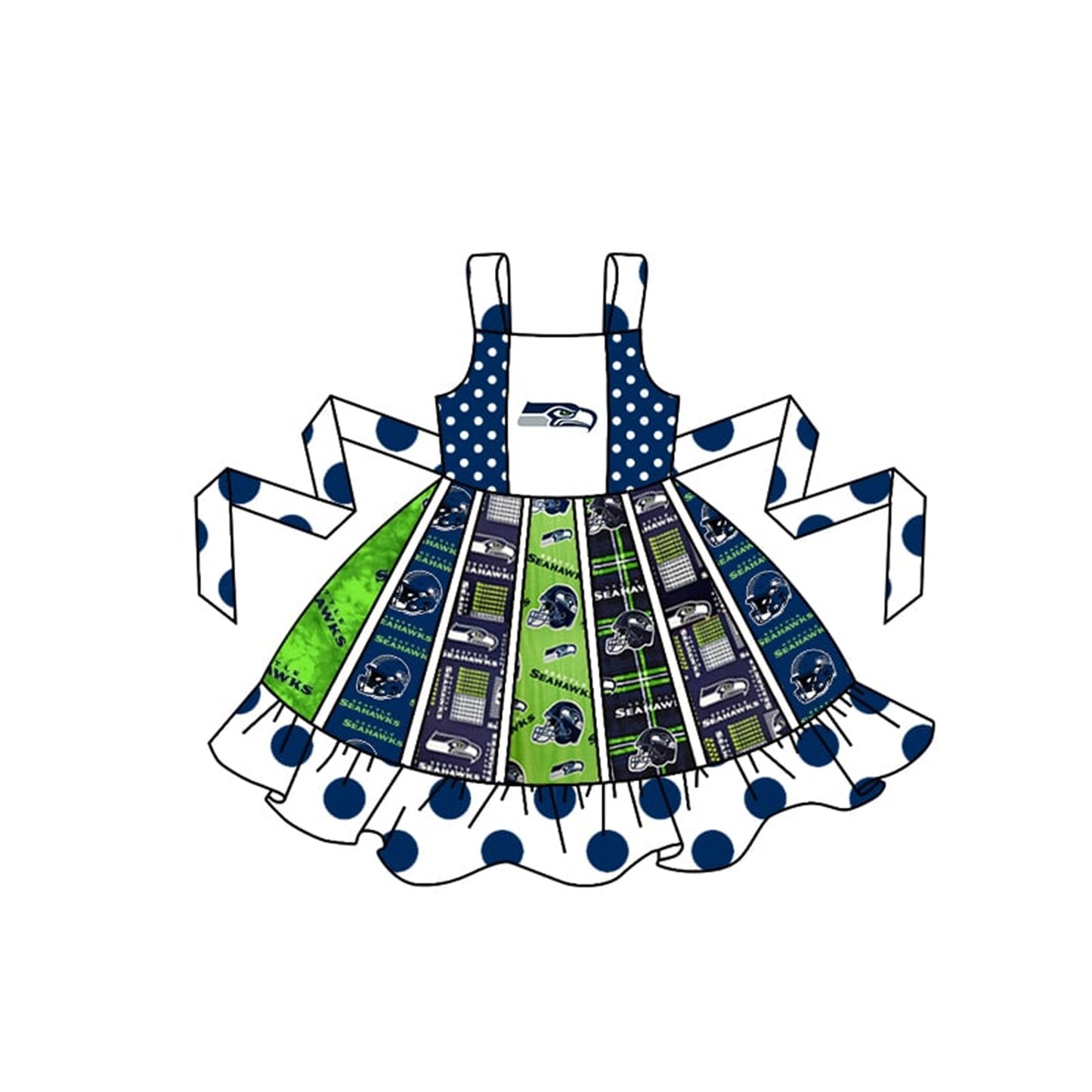 Seattle Seahawks Twirl Dress