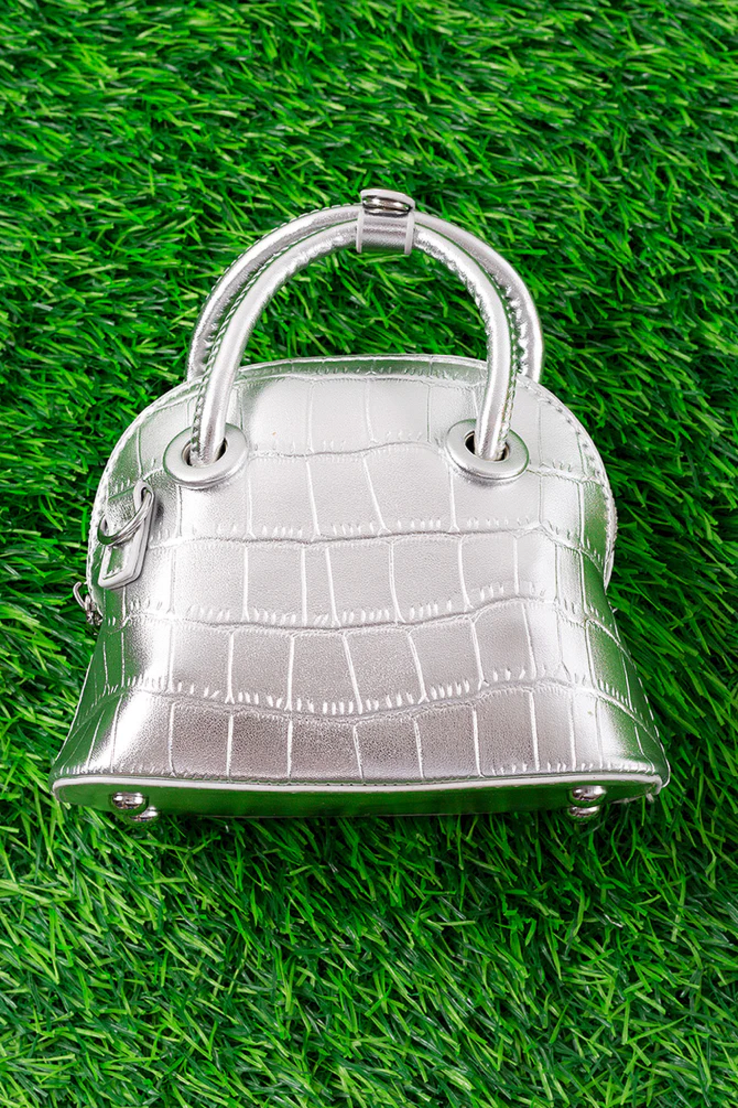 Metallic Silver Girl's Purse