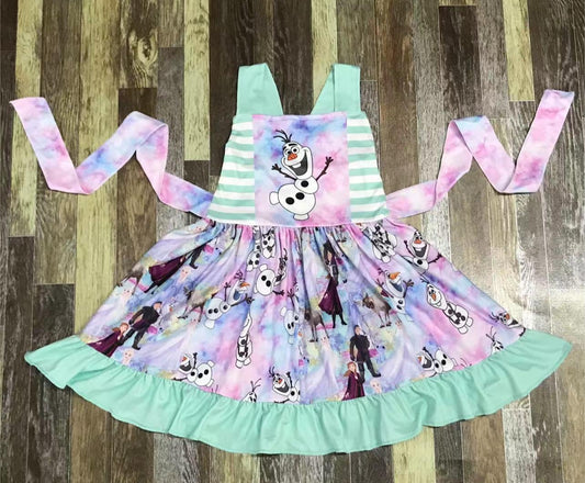 Happy Snowman Twirl Dress