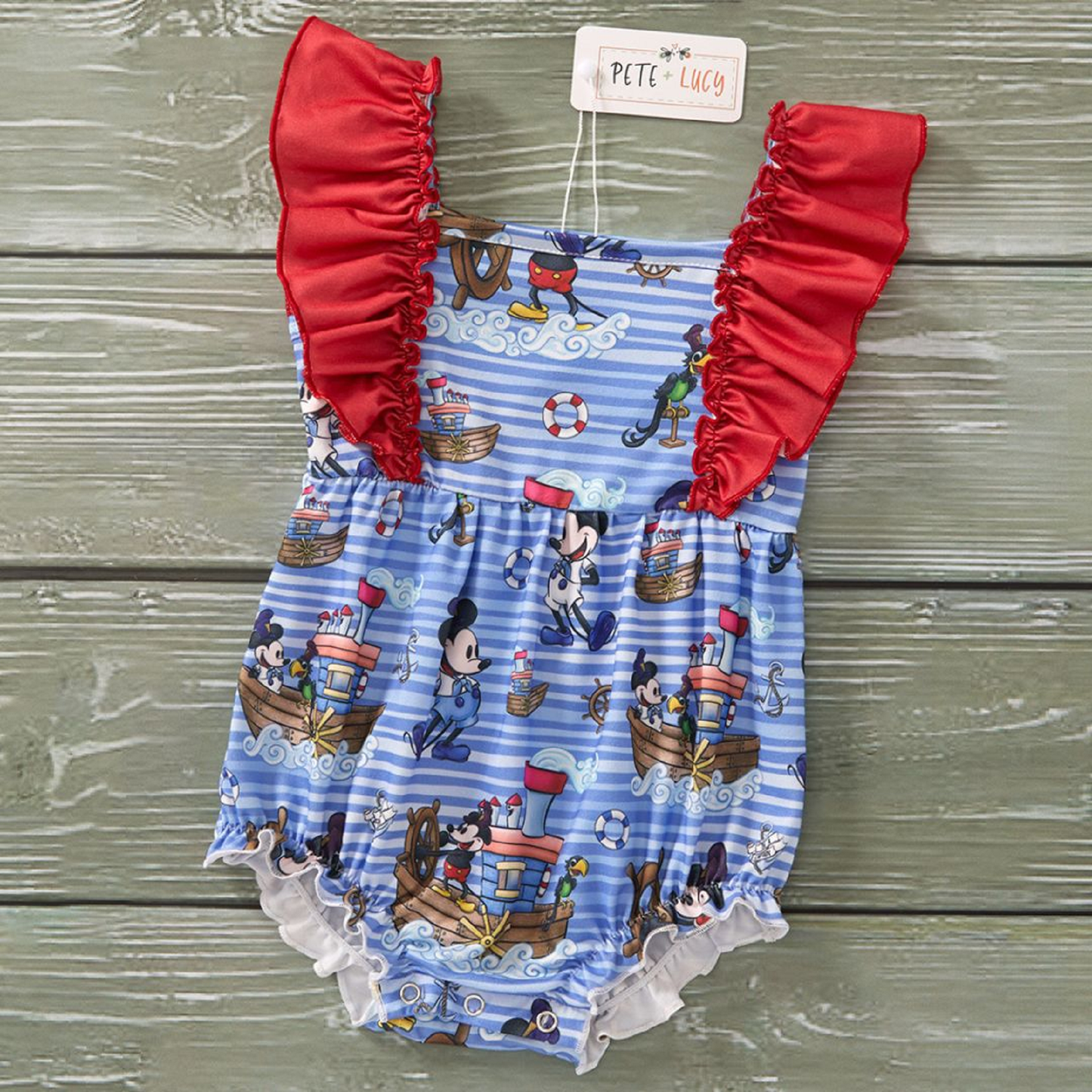 Pete and Lucy Steamboat Captain Girls Romper