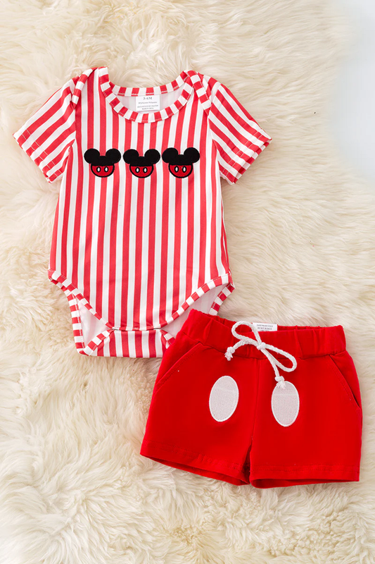 Mouse Striped Short Set