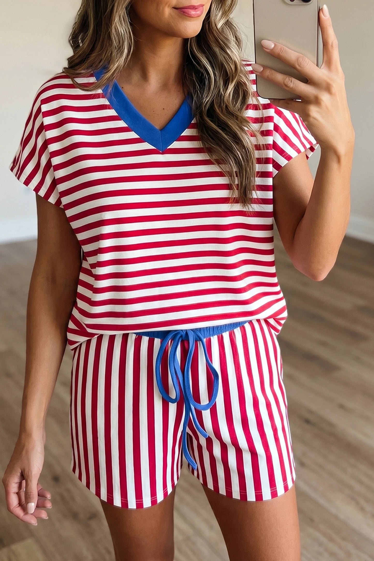 Red White & Blue Short Set