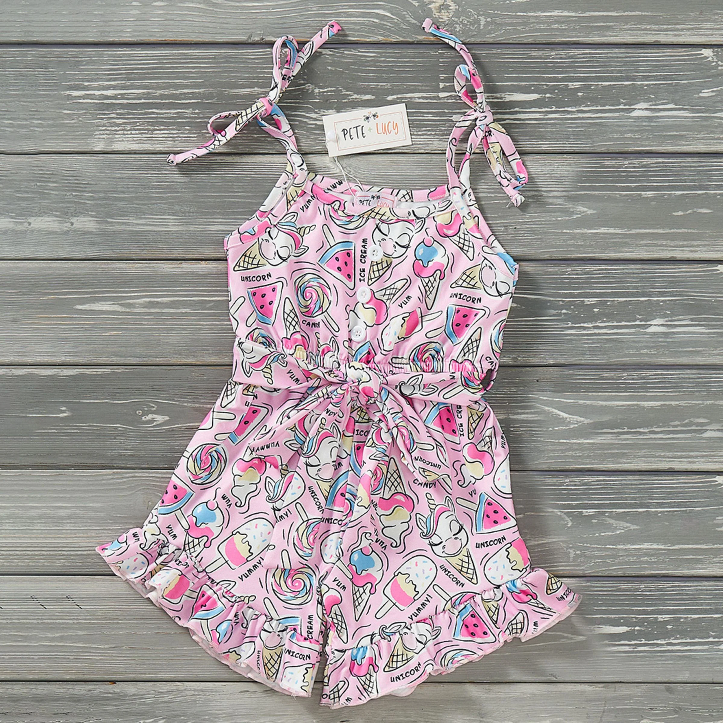 Pete + Lucy Summer Scoops - Girl Jumpsuit