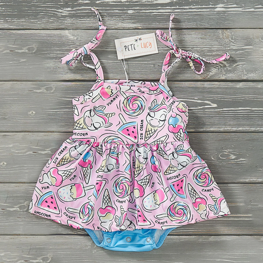 Pete + Lucy Summer Scoops - Girl Infant Romper