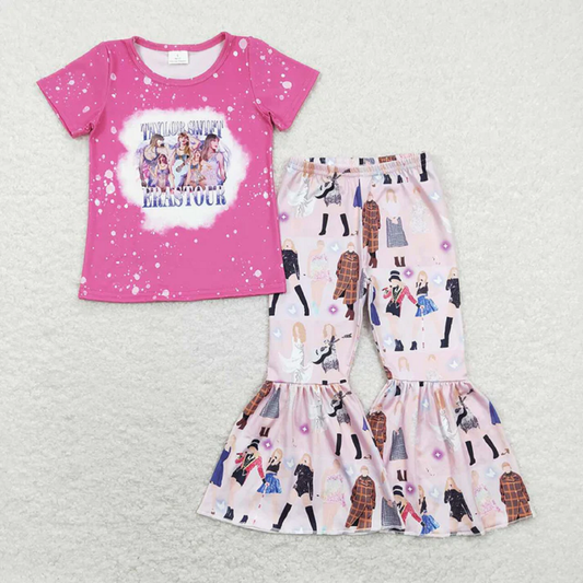 Pink Girl Singer Bell Bottom Set