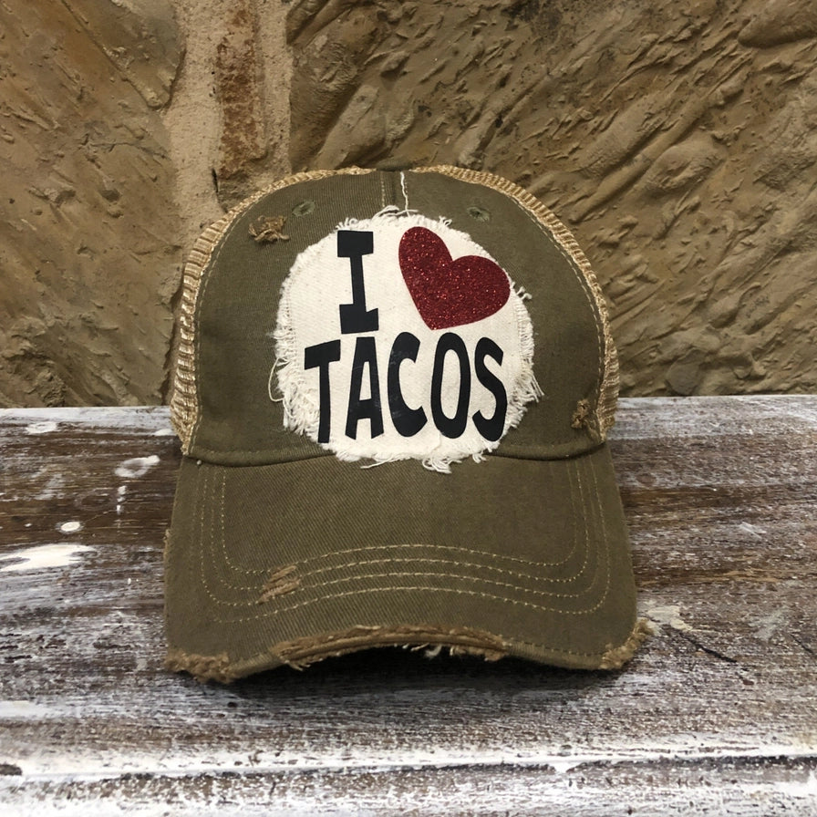 Teal "I <3 TACOS" Hat