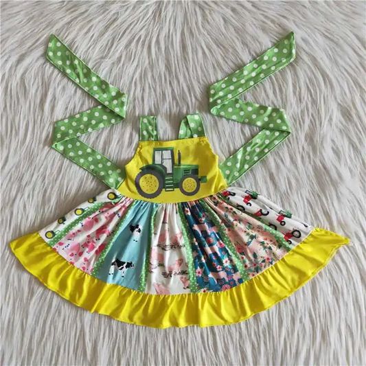 Tractor Twirl Short Sleeve Dress