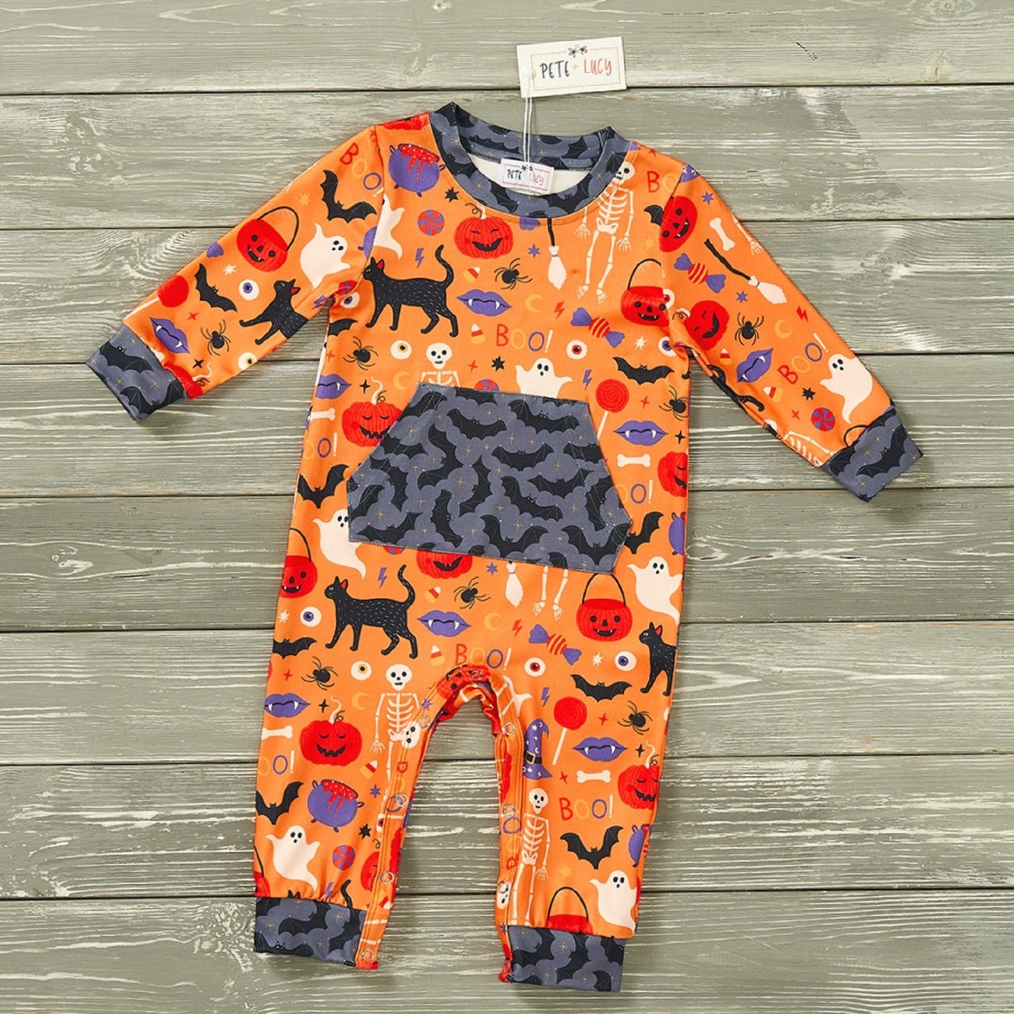 Pete + Lucy No Tricks Just Treats Boys Romper