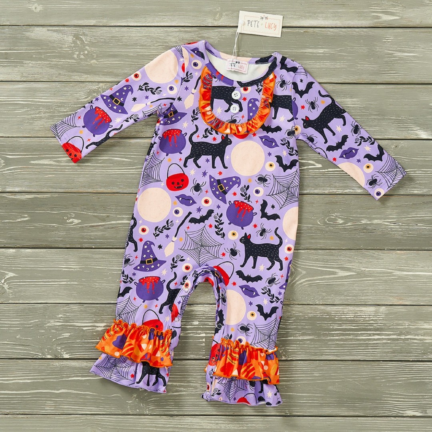 Pete  + Lucy No Tricks, Just Treats Girls Romper