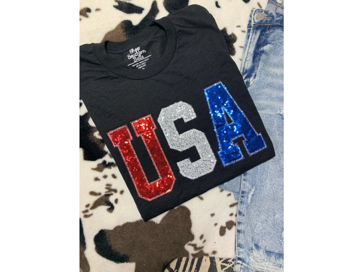 USA Sequin Tshirt