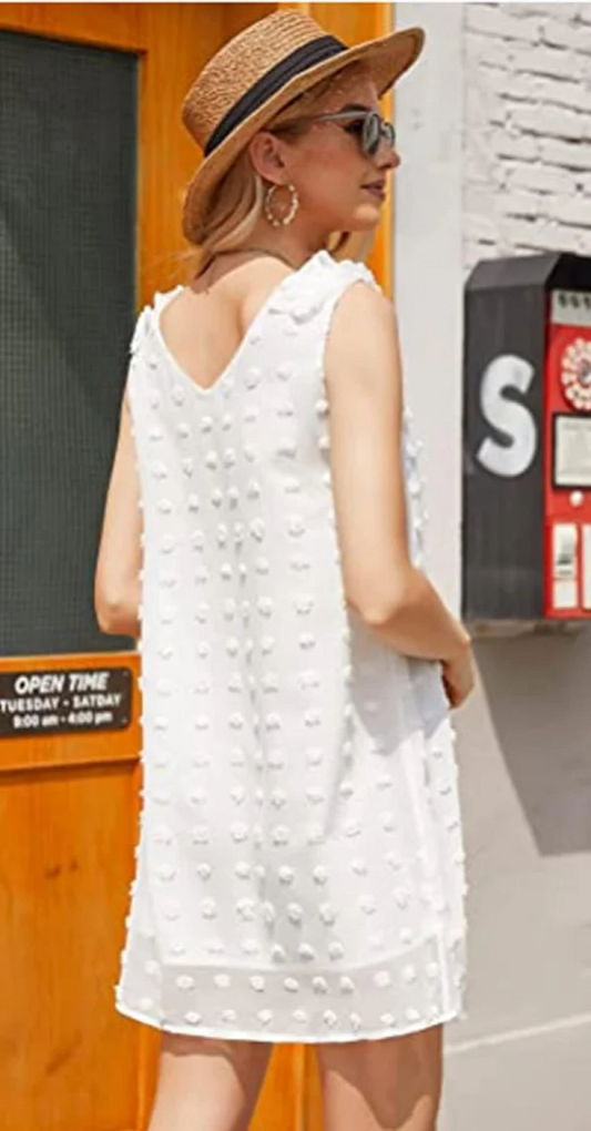 White Sleeveless Dress