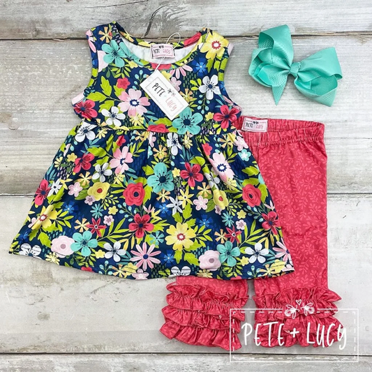 Pete + Lucy Wonderful Wildflower Sleeveless Pant Set