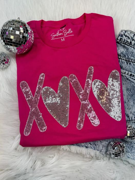 XOXO Fuschia Pink Tshirt