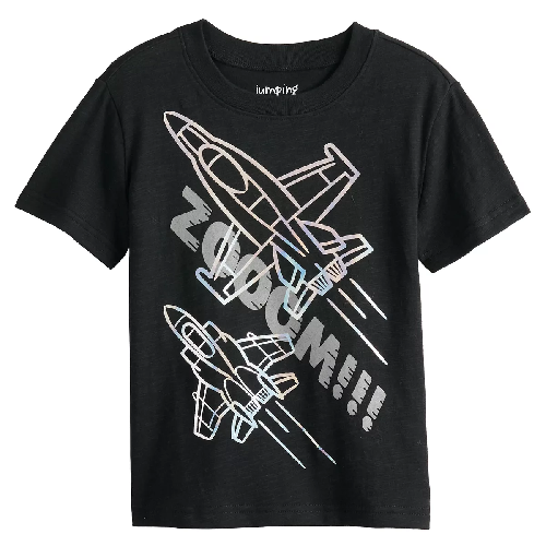 Toddler Boy Jumping Beans® Black Jet Zoom Graphic Tee