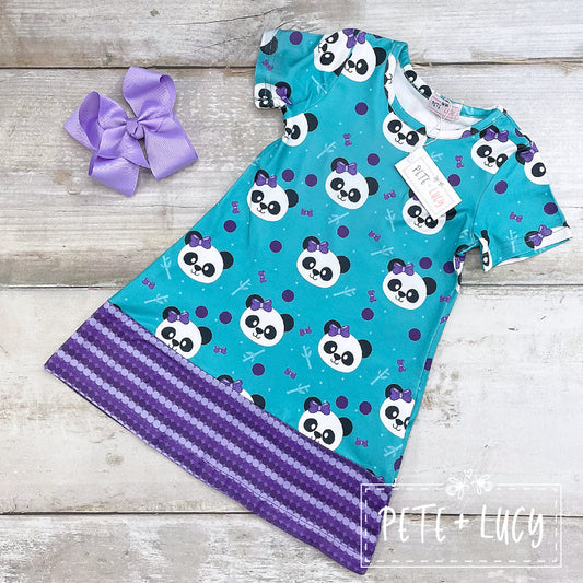 Pete + Lucy Pop of Panda Short Sleeve Dress