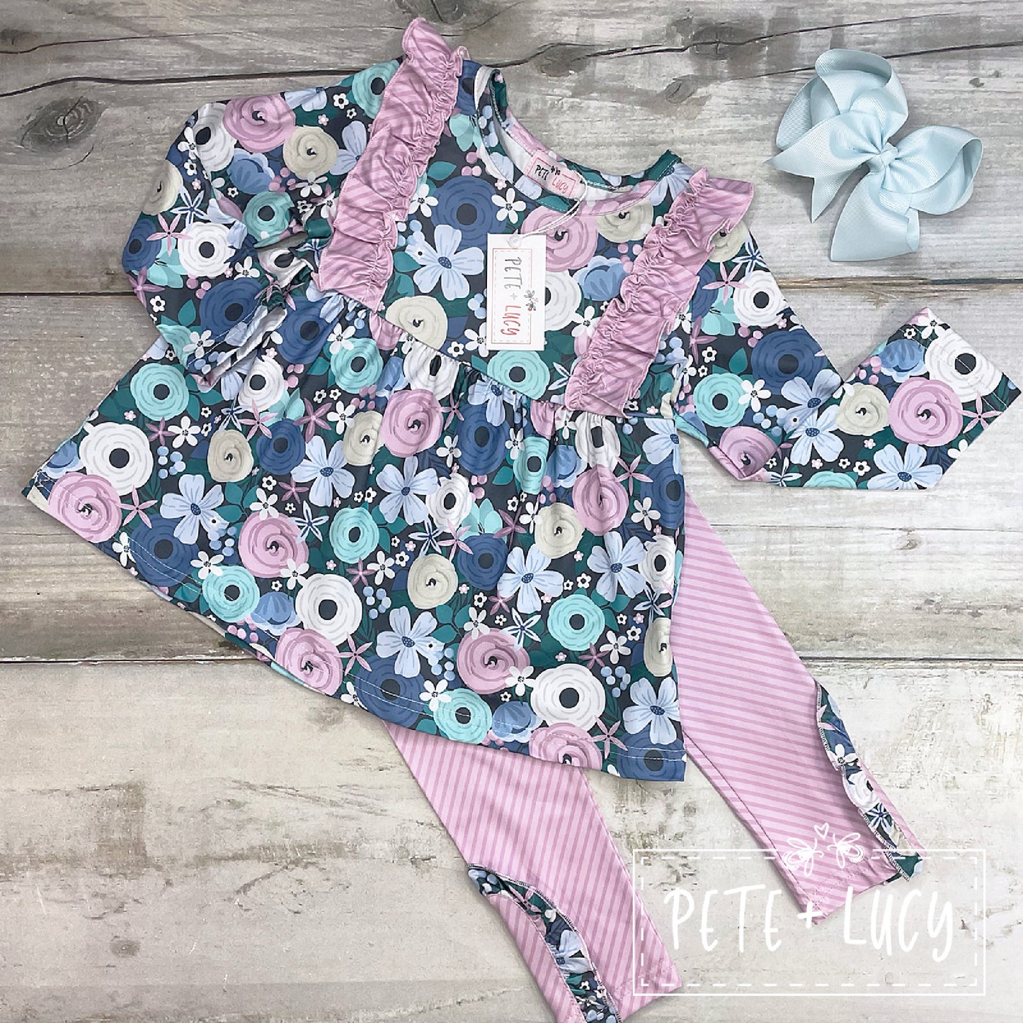 Pete + Lucy Maya Floral Pants Set