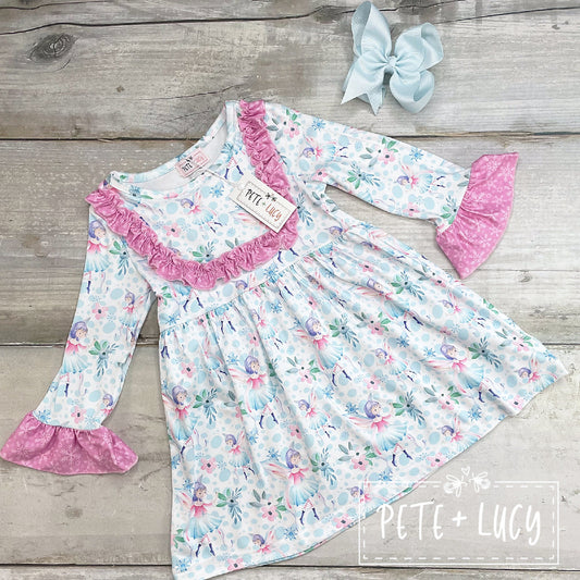 Pete + Lucy Fairy Garden Long Sleeve Dress