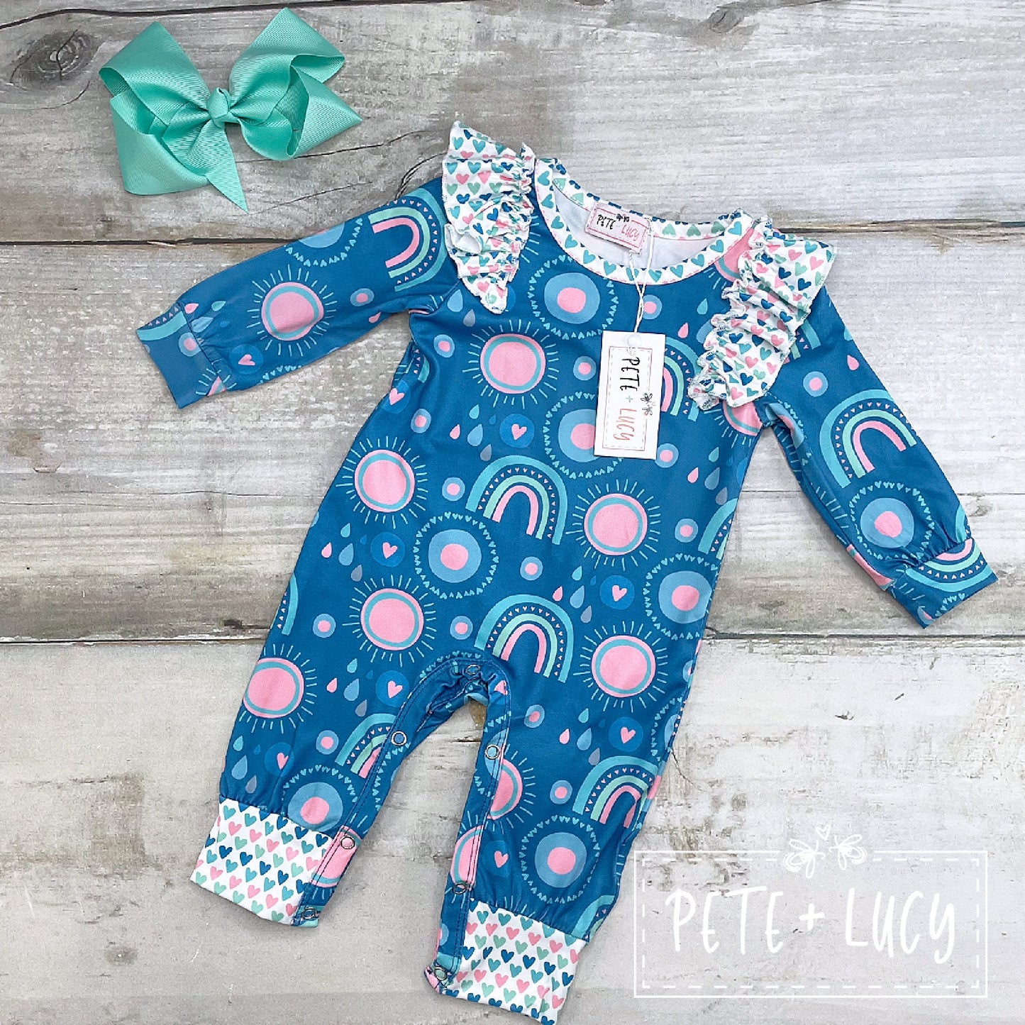 Pete + Lucy Sunshine in my Pocket Long Sleeve Romper