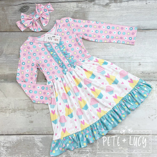 Pete + Lucy Sweet Love Long Sleeve Dress