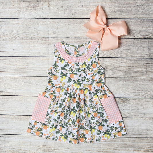 Girls Citrus Sleeveless Dress