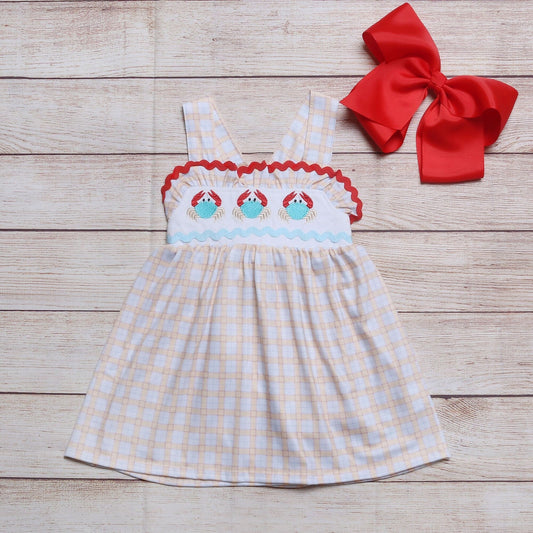 Girls Crab Sundress with Shorts