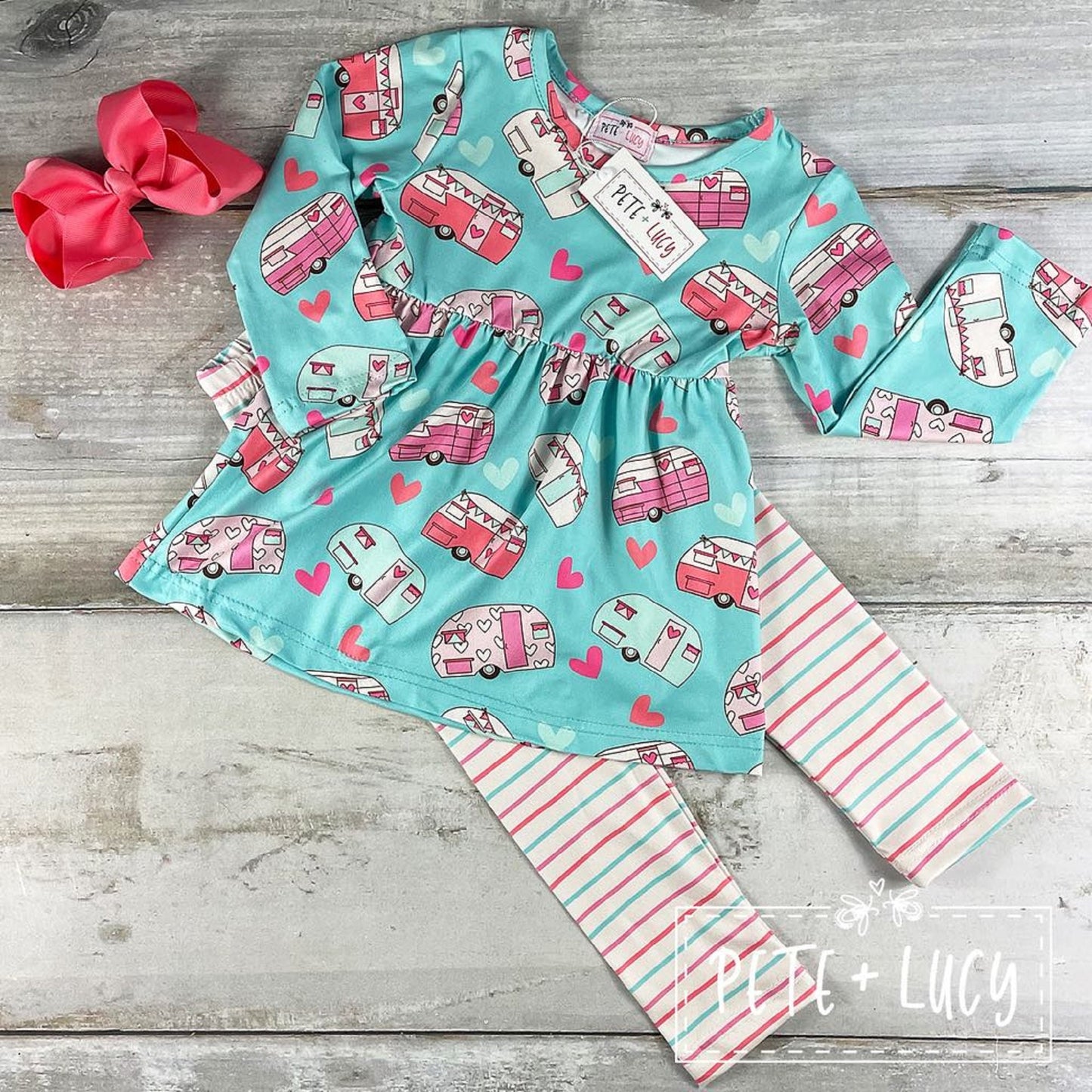 Pete + Lucy Happy Camper Pants Set