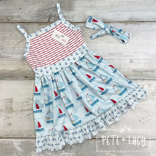 Pete + Lucy Ahoy Maties Short Sleeve Dress