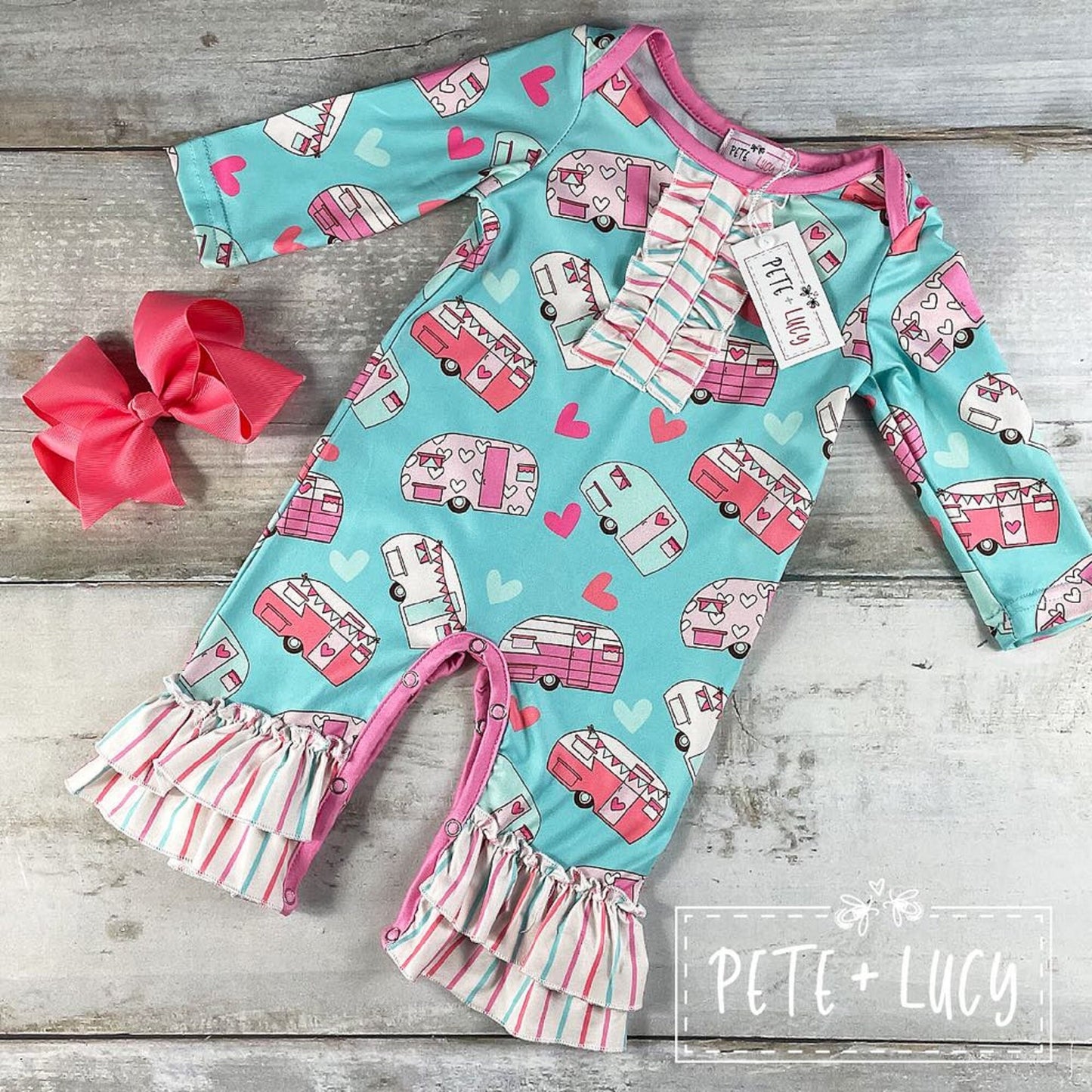 Pete + Lucy Happy Camper Romper