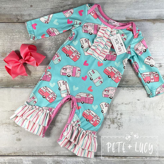 Pete + Lucy Happy Camper Romper