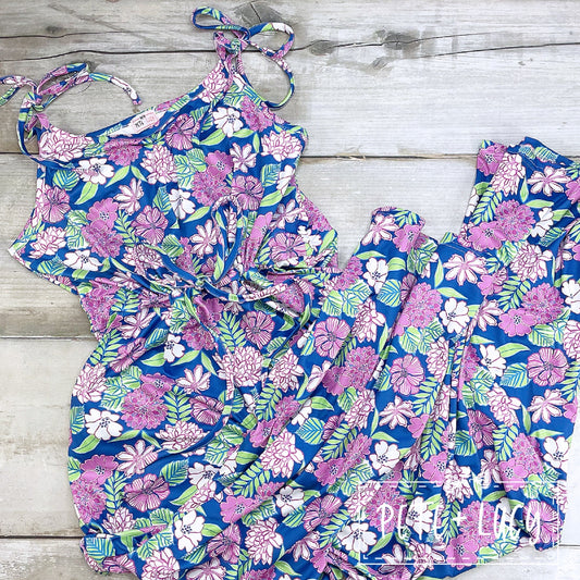 Pete + Lucy Mother's Day Ladies Floral Romper (Matching girl & baby)