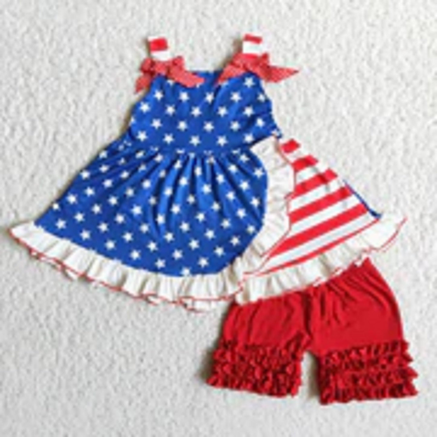 Fourth of July Ruffle Short Set