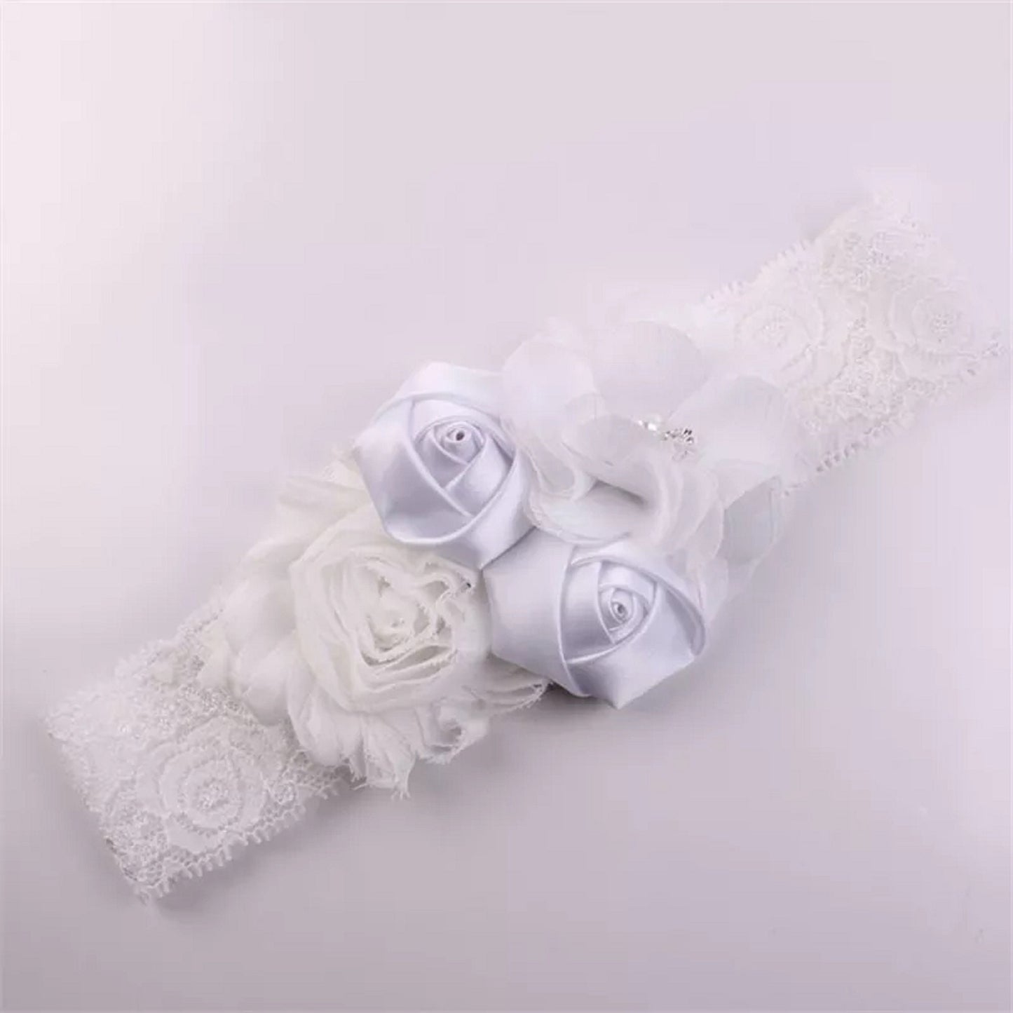 White Stretchy Headband for Girls